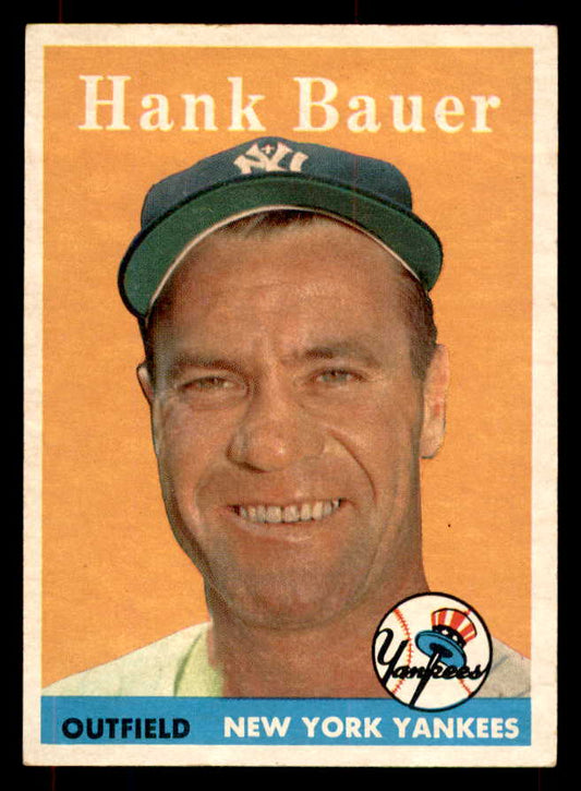 1958 Topps Baseball #009 Hank Bauer Yankees EX-MT 552100