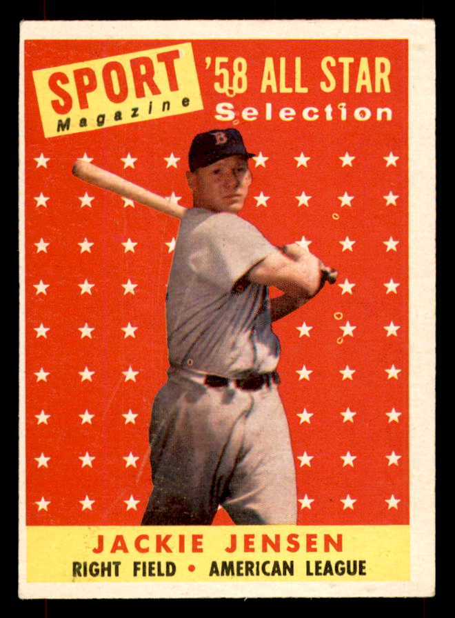 1958 Topps Baseball #489 Jackie Jensen A.S. Red Sox EX 552107
