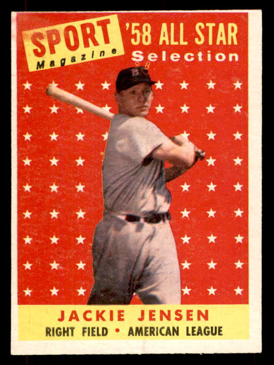 1958 Topps Baseball #489 Jackie Jensen A.S. Red Sox EX-MT 552110