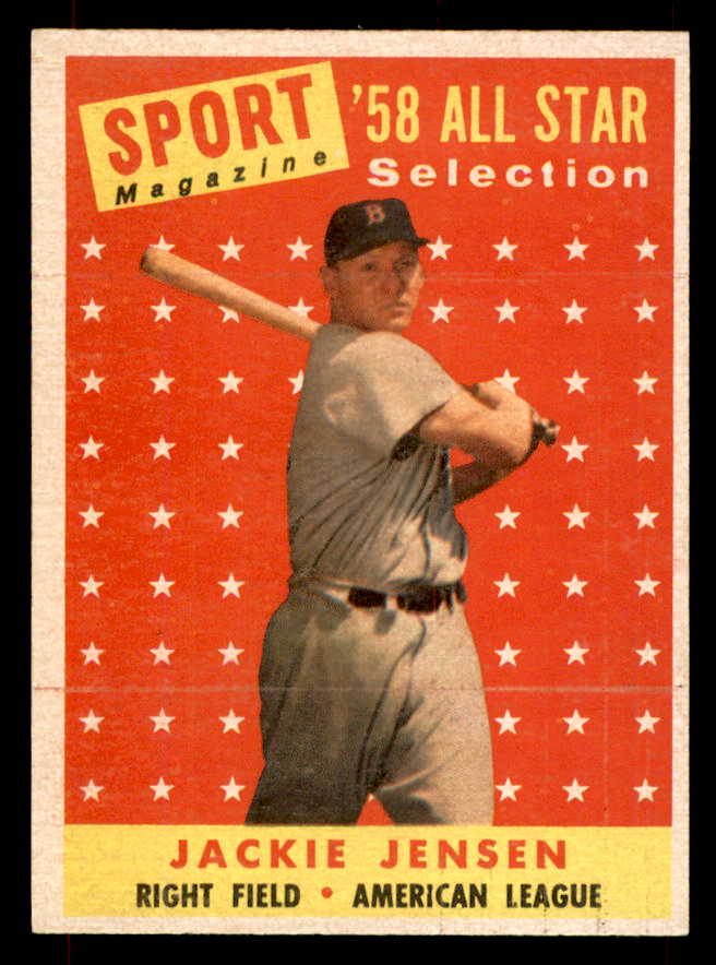 1958 Topps Baseball #489 Jackie Jensen A.S. Red Sox EX-MT 552111