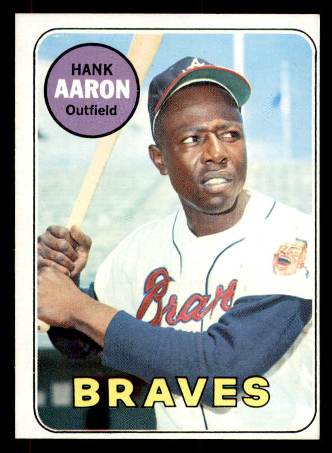 1969 Topps Baseball #100 Hank Aaron Braves EX 552126