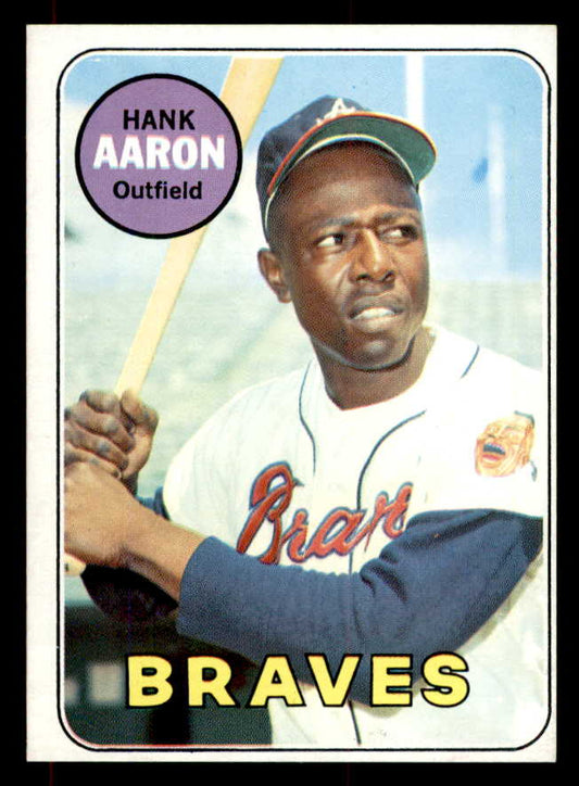 1969 Topps Baseball #100 Hank Aaron Braves EX-MT 552127