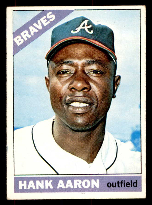1966 Topps Baseball #500 Hank Aaron Braves EX 552129