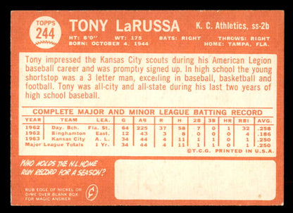 1964 Topps Baseball #244 Tony Larussa A's EX-MT 552185