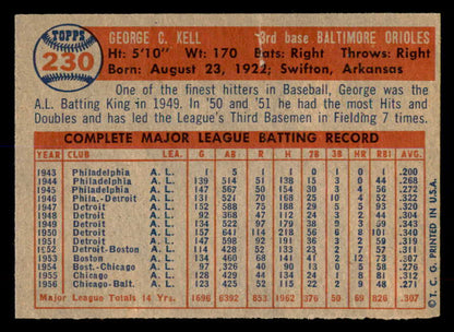 1957 Topps Baseball #230 George Kell Orioles EX-MT 552212