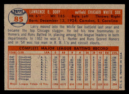 1957 Topps Baseball #085 Larry Doby White Sox EX-MT 552218
