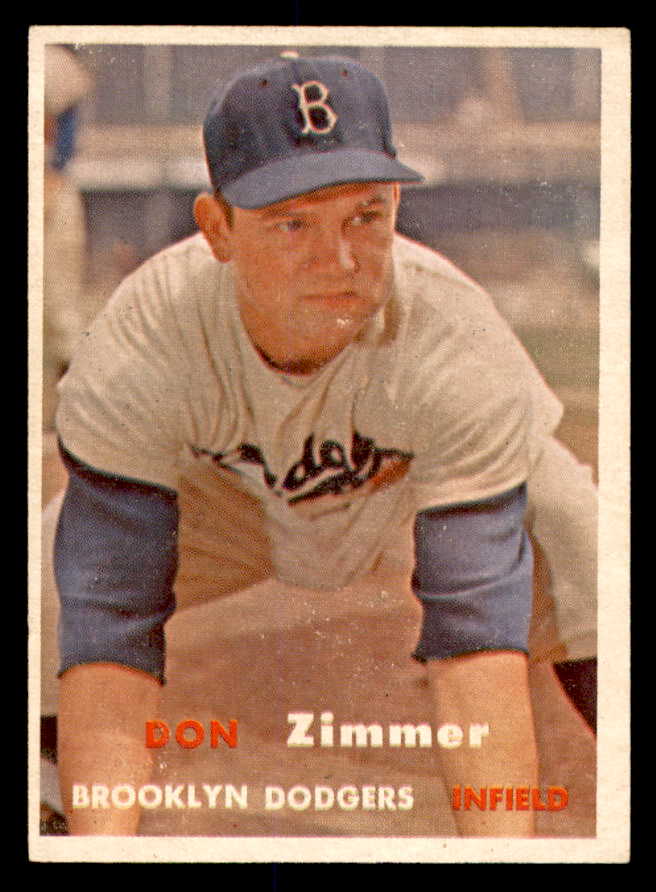1957 Topps Baseball #284 Don Zimmer Dodgers EX+/EX-MT 552221