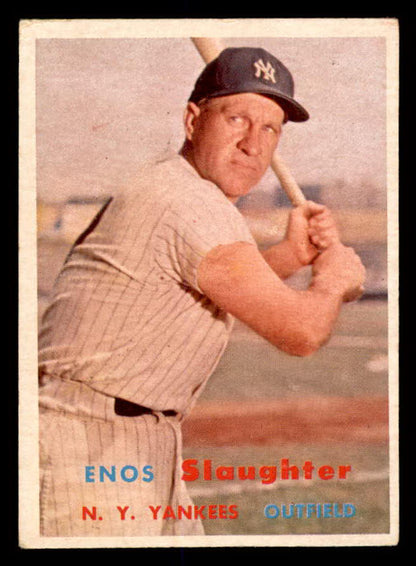 1957 Topps Baseball #215 Enos Slaughter Yankees VG-EX 552223