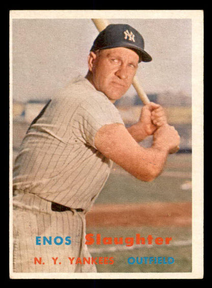 1957 Topps Baseball #215 Enos Slaughter Yankees EX-MT 552224