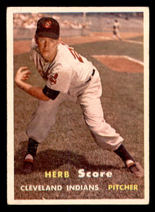 1957 Topps Baseball #050 Herb Score Indians EX 552228