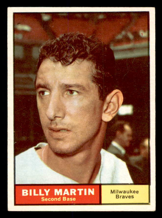 1961 Topps Baseball #089 Billy Martin Braves EX-MT 552237