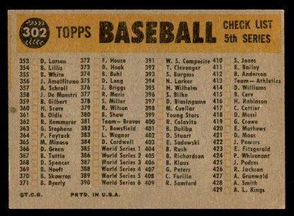 1960 Topps Baseball #302 Philadelphia Phillies Team EX-MT 552253