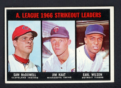 1967 Topps Baseball #237 A.L. Strike Out Leaders Jim Kaat EX-MT 552280