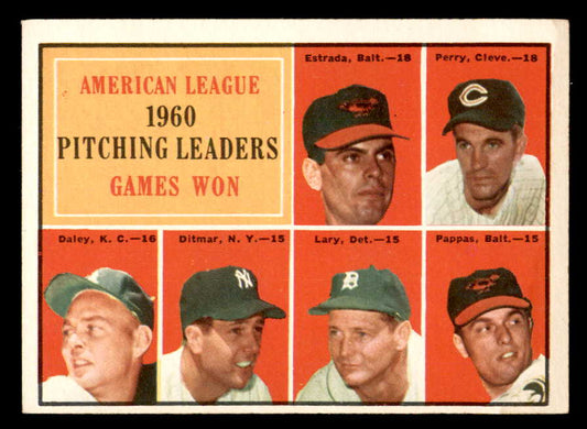 1961 Topps Baseball #048 A.L. Win Leaders Jim Perry EX-MT 552289