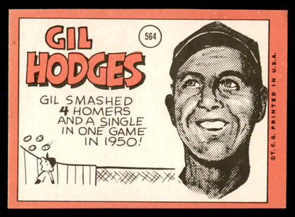 1969 Topps Baseball #564 Gil Hodges Mets EX-MT 552378