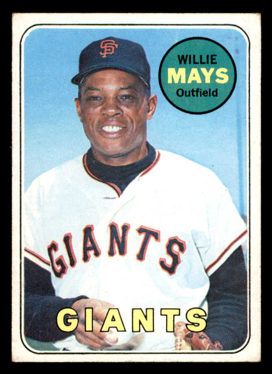 1969 Topps Baseball #190 Willie Mays Giants EX 552387