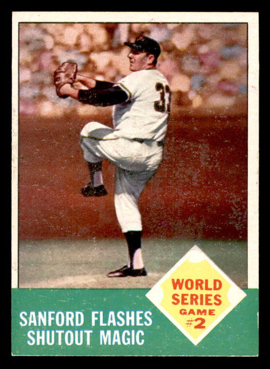 1963 Topps Baseball #143 World Series Game 2 Jack Sanford EX-MT 552403