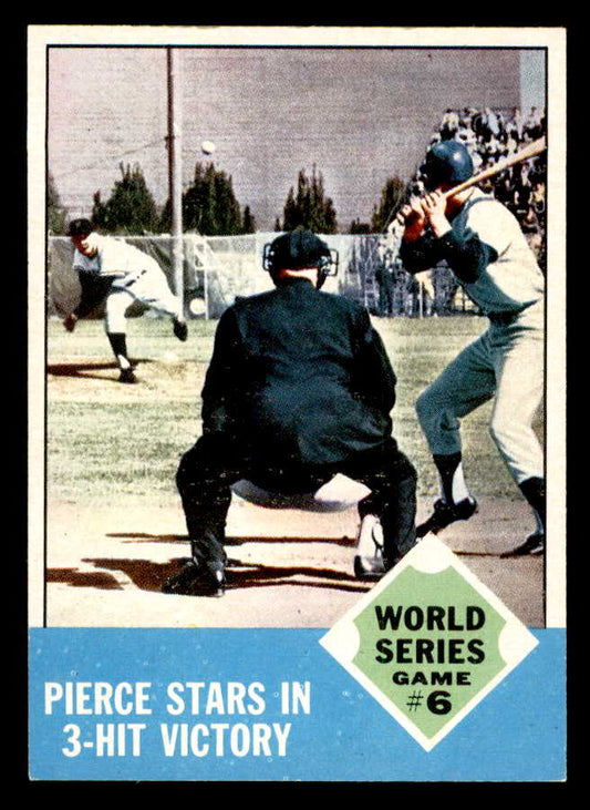 1963 Topps Baseball #147 World Series Game 6 Billy Pierce EX-MT 552405
