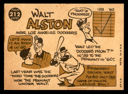 1960 Topps Baseball #212 Walt Alston Dodgers EX-MT 552464