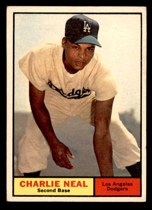 1961 Topps Baseball #423 Charlie Neal Dodgers VG-EX 552477