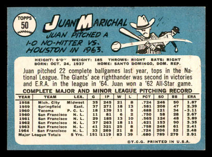 1965 Topps Baseball #050 Juan Marichal Giants EX-MT 552587