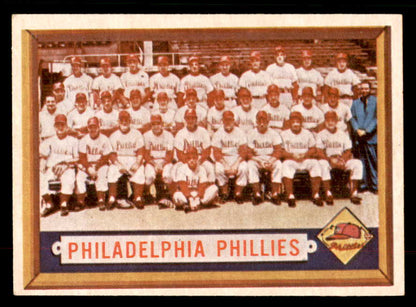 1957 Topps Baseball #214 Philadelphia Phillies Team EX 552595