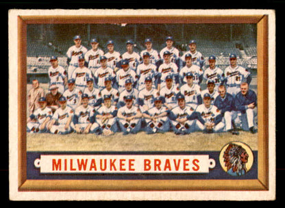 1957 Topps Baseball #114 Milwaukee Braves Team EX 552598