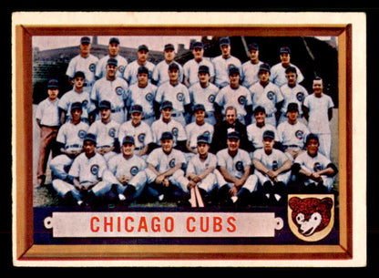 1957 Topps Baseball #183 Chicago Cubs Team EX 552605