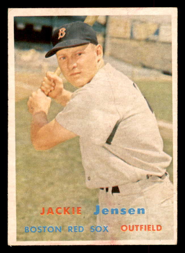 1957 Topps Baseball #220 Jackie Jensen Red Sox EX-MT 552619