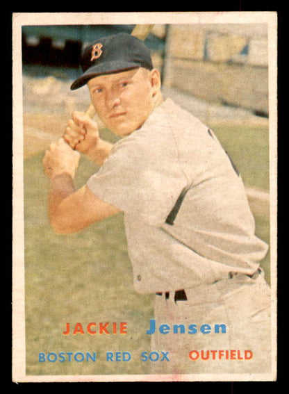 1957 Topps Baseball #220 Jackie Jensen Red Sox EX-MT 552619