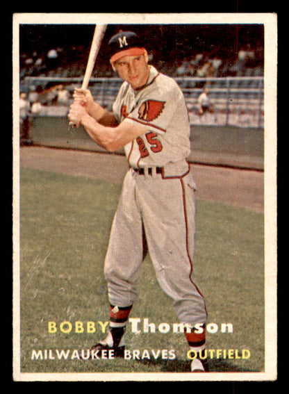 1957 Topps Baseball #262 Bobby Thomson Braves VG-EX 552622
