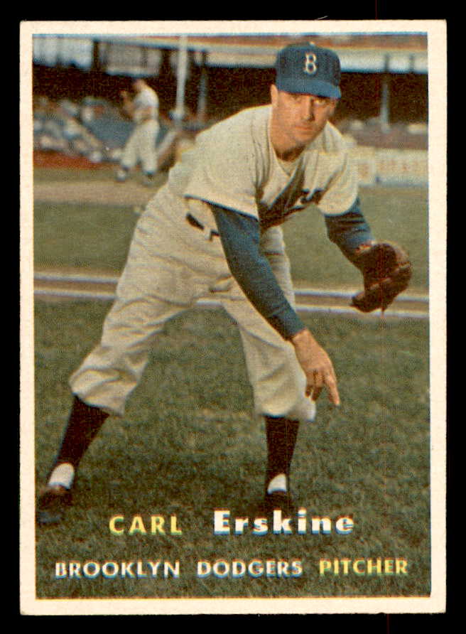 1957 Topps Baseball #252 Carl Erskine Dodgers EX-MT 552633