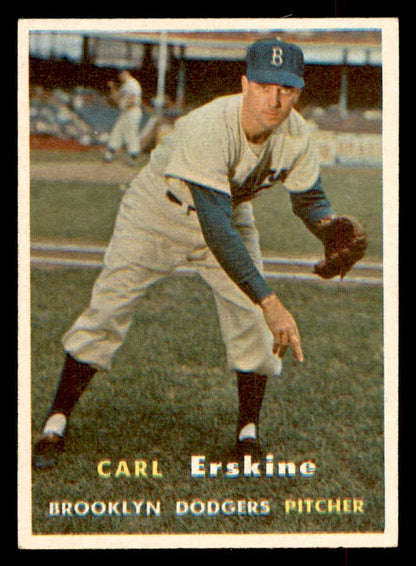 1957 Topps Baseball #252 Carl Erskine Dodgers EX-MT 552633