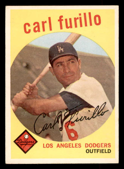 1959 Topps Baseball #206 Carl Furillo Dodgers EX-MT 552663