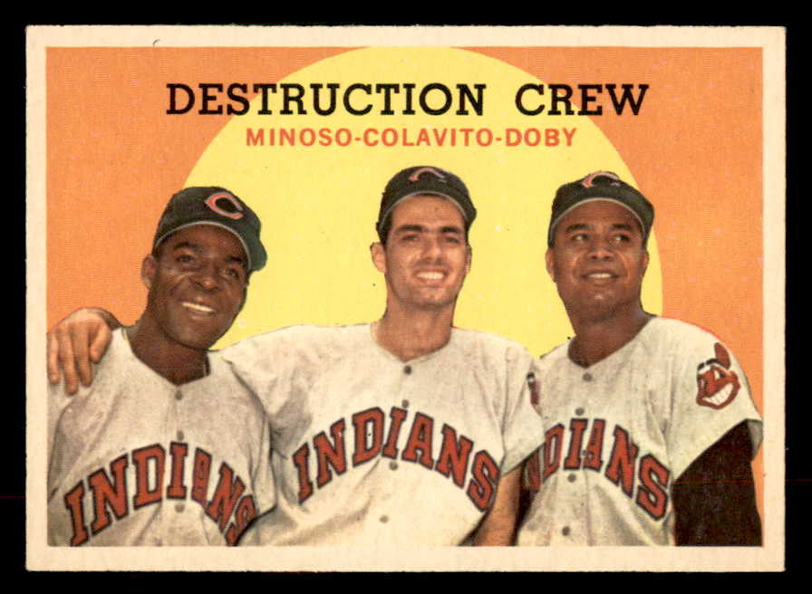 1959 Topps Baseball #166 Rocky Colavito Larry Doby EX-MT 552670
