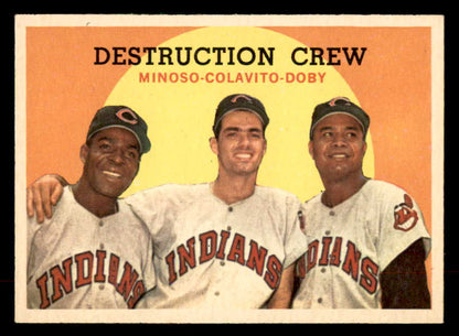 1959 Topps Baseball #166 Rocky Colavito Larry Doby EX-MT 552670