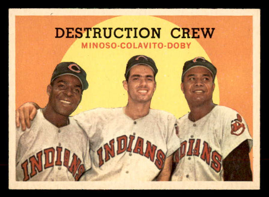 1959 Topps Baseball #166 Rocky Colavito Larry Doby EX-MT 552670