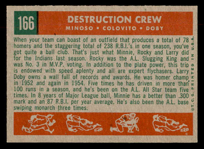 1959 Topps Baseball #166 Rocky Colavito Larry Doby EX-MT 552670