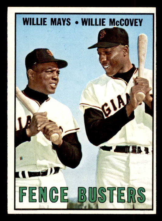 1967 Topps Baseball #423 Willie Mays Willie McCovey EX-MT 552710