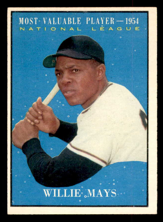 1961 Topps Baseball #482 Willie Mays MVP Giants EX-MT 552730