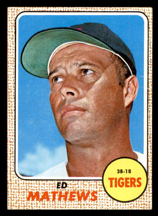 1968 Topps Baseball #058 Eddie Mathews Tigers EX 552734