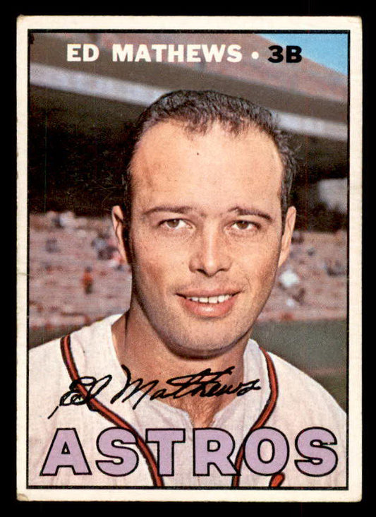 1967 Topps Baseball #166 Eddie Mathews Astros VG-EX 552735