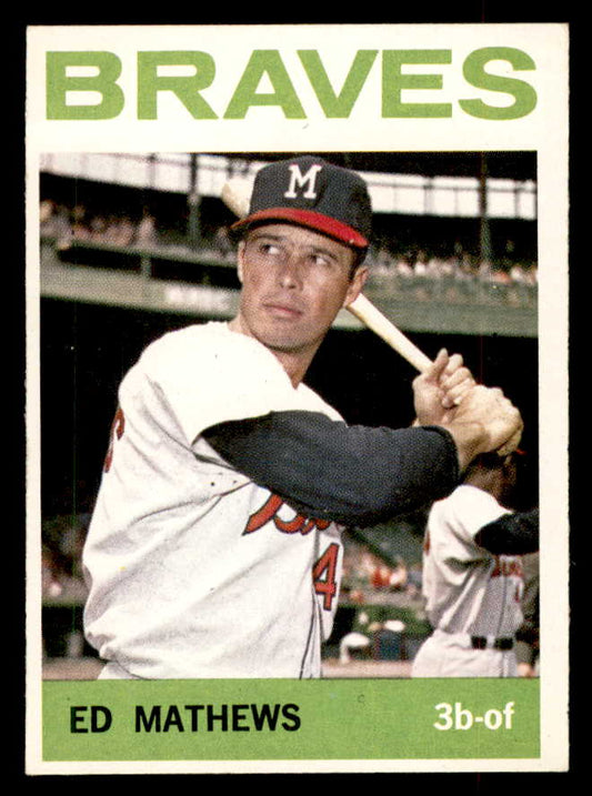 1964 Topps Baseball #035 Eddie Mathews Braves EX-MT 552738