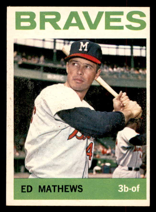 1964 Topps Baseball #035 Eddie Mathews Braves NR-MT 552739