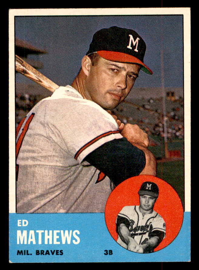 1963 Topps Baseball #275 Eddie Mathews Braves EX-MT 552743