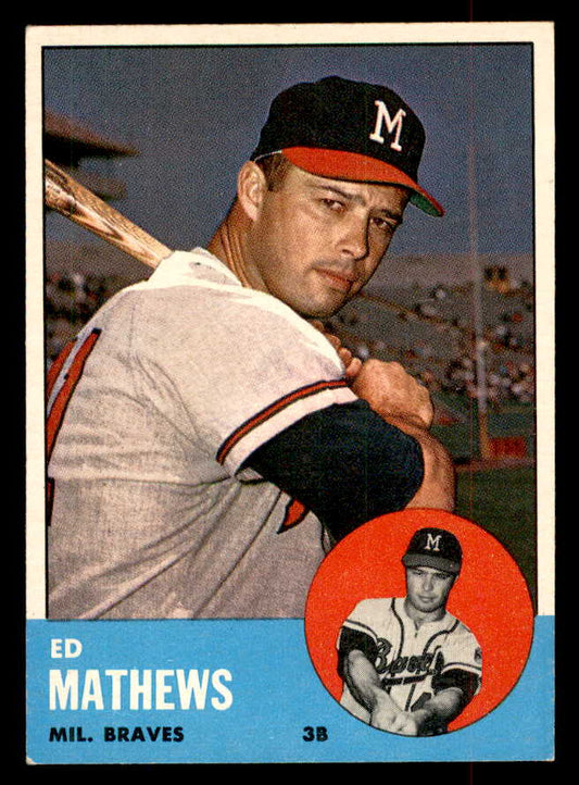 1963 Topps Baseball #275 Eddie Mathews Braves EX-MT 552743
