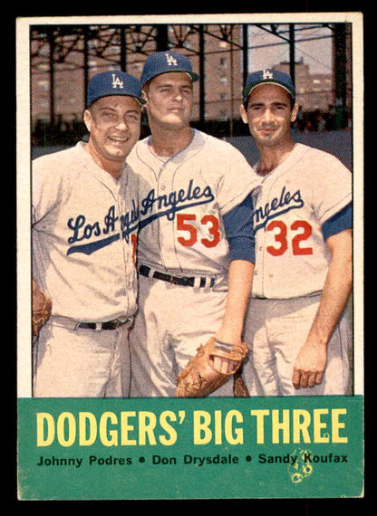 1963 Topps Baseball #412 Sandy Koufax Don Drysdale VG-EX 552767