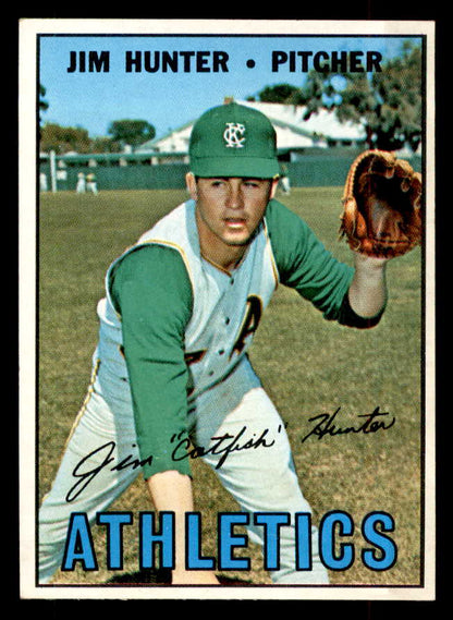 1967 Topps Baseball #369 Catfish Hunter A's NR-MT 552806