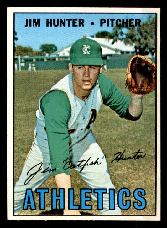 1967 Topps Baseball #369 Catfish Hunter A's NR-MT 552806