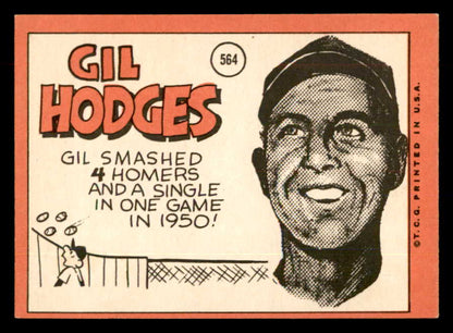 1969 Topps Baseball #564 Gil Hodges Mets NR-MT 552808